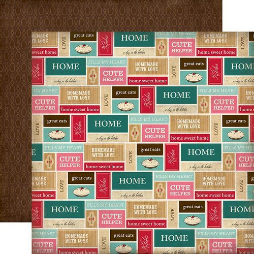 Carta Bella Paper - Home Sweet Home Collection - 12 x 12 Double Sided Paper - Kitchen Labels