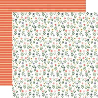 Carta Bella Paper - Here There And Everywhere Collection - 12 x 12 Double Sided Paper - Sweets Sprigs