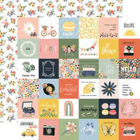 Carta Bella Paper - Here There And Everywhere Collection - 12 x 12 Double Sided Paper - 2 x 2 Journaling Cards