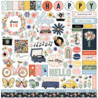 Carta Bella Paper - Here There And Everywhere Collection - 12 x 12 Cardstock Stickers - Elements