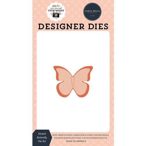Carta Bella Paper - Here There And Everywhere Collection - Designer Dies - Nested Butterfly