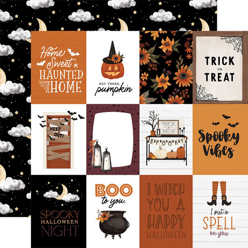 Carta Bella Paper - Halloween Collection - 12 x 12 Double Sided Paper - 3 x 4 Journaling Cards