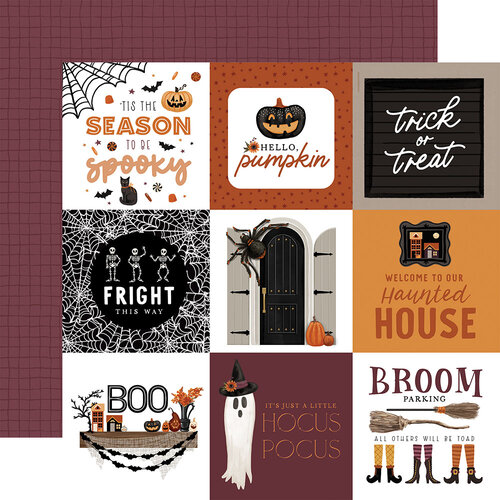 Carta Bella Paper - Halloween Collection - 12 x 12 Double Sided Paper - 4 x 4 Journaling Cards