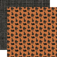 Carta Bella Paper - Halloween Collection - 12 x 12 Double Sided Paper - Eerie Black Cat