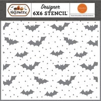 Carta Bella Paper - Halloween Collection - 6 x 6 Stencils - Gone Batty