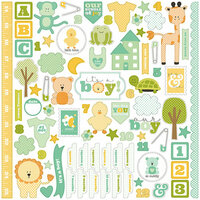 Carta Bella Paper - It's a Boy Collection - 12 x 12 Cardstock Stickers - Elements