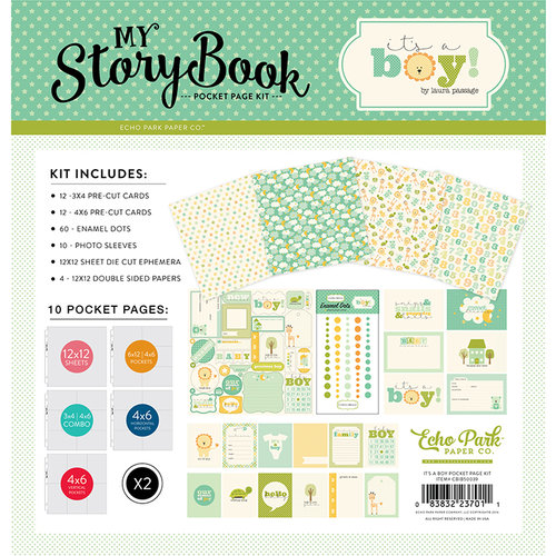 Carta Bella Paper - It's a Boy Collection - 12 x 12 My StoryBook Pocket Page Kit
