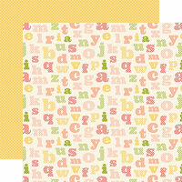 Carta Bella Paper - It's a Girl Collection - 12 x 12 Double Sided Paper - Alphabet