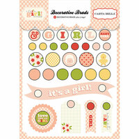 Carta Bella Paper - It's a Girl Collection - Decorative Brads