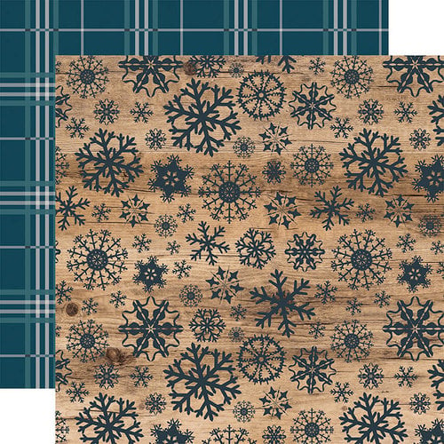 Carta Bella Paper - Let it Snow Collection - 12 x 12 Double Sided Paper - Swirling Snowflakes
