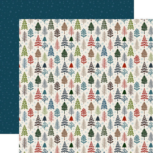 Carta Bella Paper - Let it Snow Collection - 12 x 12 Double Sided Paper - Pretty Pines