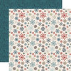 Carta Bella Paper - Let it Snow Collection - 12 x 12 Double Sided Paper - Whirling Snowflakes