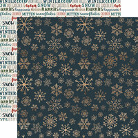 Carta Bella Paper - Let it Snow Collection - 12 x 12 Double Sided Paper - Icy Snowflakes