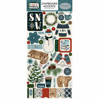 Carta Bella Paper - Let it Snow Collection - Chipboard Stickers - Accents