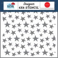 Carta Bella Paper - Little Boy Collection - 6 x 6 Stencils - Awesome Stars
