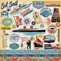 Carta Bella Paper - Let's Cruise Collection - 12 x 12 Cardstock Stickers