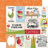 Carta Bella Paper - Farmhouse Living Collection - 12 x 12 Double Sided Paper - Multi Journaling Cards