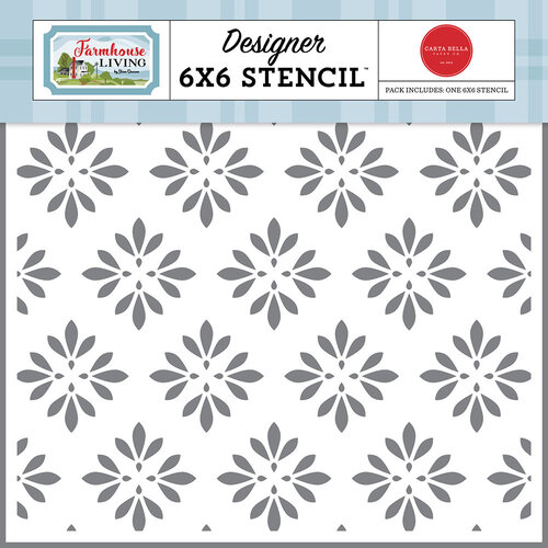 Carta Bella Paper - Farmhouse Living Collection - 6 x 6 Stencils - Country Floral