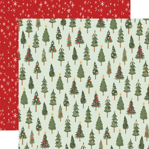 Carta Bella Paper - Letters To Santa Collection - 12 x 12 Double Sided Paper - Christmas Tree Farm