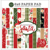 Carta Bella Paper - Letters To Santa Collection - Christmas - 6 x 6 Paper Pad