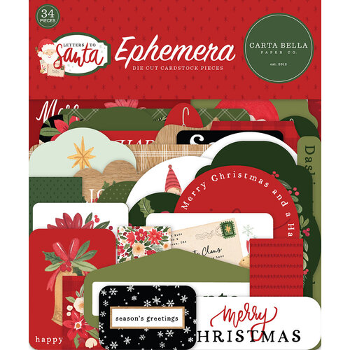 Carta Bella Paper - Letters To Santa Collection - Christmas - Ephemera