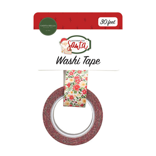Carta Bella Paper - Letters To Santa Collection - Christmas - Washi Tape - Holly Jolly Floral