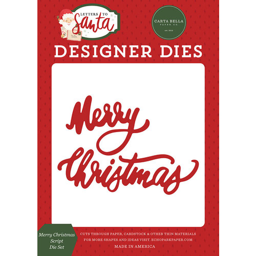 Carta Bella Paper - Letters To Santa Collection - Designer Dies - Merry  Christmas Script