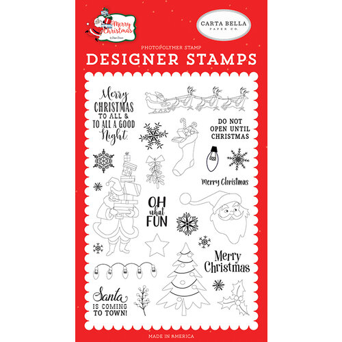 Carta Bella Paper - Merry Christmas Collection - Clear Photopolymer Stamps - Oh What Fun