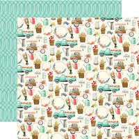 Carta Bella Paper - Flower Market Collection - 12 x 12 Double Sided Paper - Market Days