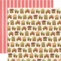 Carta Bella Paper - Flower Market Collection - 12 x 12 Double Sided Paper - Planted Flowers