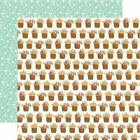 Carta Bella Paper - Flower Market Collection - 12 x 12 Double Sided Paper - Flower Baskets