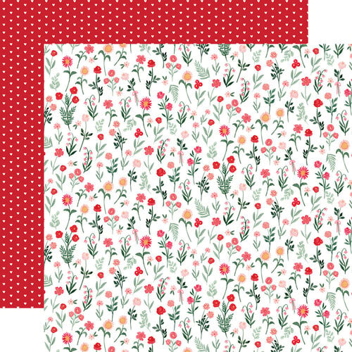 Carta Bella Paper - My Valentine Collection - 12 x 12 Double Sided Paper - Valentine Blooms