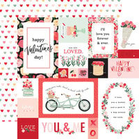 Carta Bella Paper - My Valentine Collection - 12 x 12 Double Sided Paper - Multi Journaling Cards