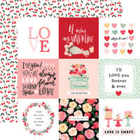 Carta Bella Paper - My Valentine Collection - 12 x 12 Double Sided Paper - 4 x 4 Journaling Cards