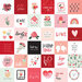 Carta Bella Paper - My Valentine Collection - 12 x 12 Double Sided Paper - 2 x 2 Journaling Cards