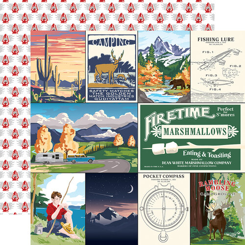 Carta Bella Paper - Outdoor Adventures Collection - 12 x 12 Double Sided Paper - Multi Journaling Cards