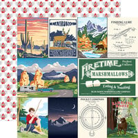 Carta Bella Paper - Outdoor Adventures Collection - 12 x 12 Double Sided Paper - Multi Journaling Cards