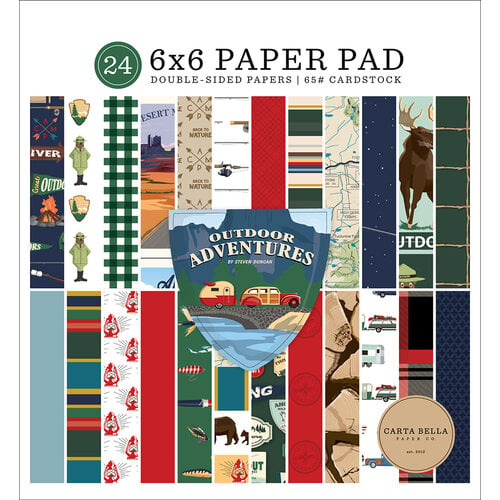 Carta Bella Paper - Outdoor Adventures Collection - 6 x 6 Paper Pad