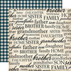 Carta Bella Paper - Our Family Collection - 12 x 12 Double Sided Paper - My Family