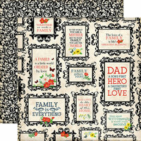 Carta Bella Paper - Our Family Collection - 12 x 12 Double Sided Paper - Heart of the Home