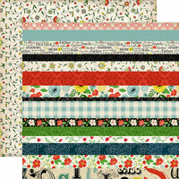 Carta Bella Paper - Our Family Collection - 12 x 12 Double Sided Paper - Border Strips