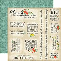 Carta Bella Paper - Our Family Collection - 12 x 12 Double Sided Paper - Family Memories