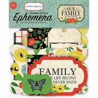 Carta Bella Paper - Our Family Collection - Ephemera - Frames and Tags