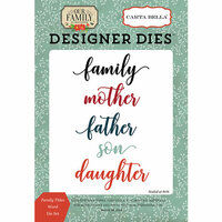 Carta Bella Paper - Our Family Collection - Designer Dies - Family Titles Word