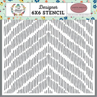 Carta Bella Paper - Our House Collection - 6 x 6 Stencil - Distressed Chevron