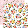 Carta Bella Paper - Oh Happy Day Collection - 12 x 12 Double Sided Paper - Lovely Floral