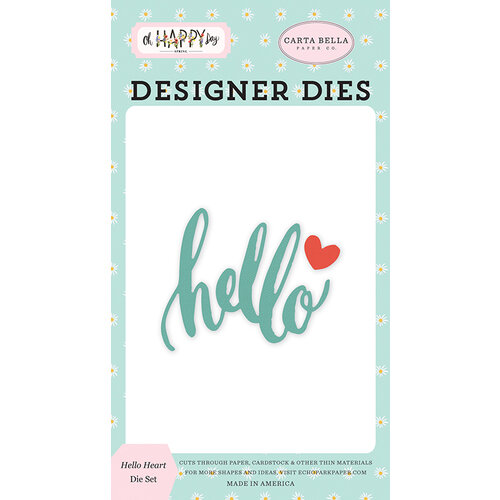 Carta Bella Paper - Oh Happy Day Collection - Decorative Dies - Hello Heart