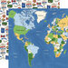 Carta Bella Paper - Our Travel Adventure Collection - 12 x 12 Double Sided Paper - World Map