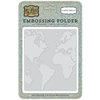 Carta Bella Paper - Old World Travel Collection - Embossing Folder - World Map