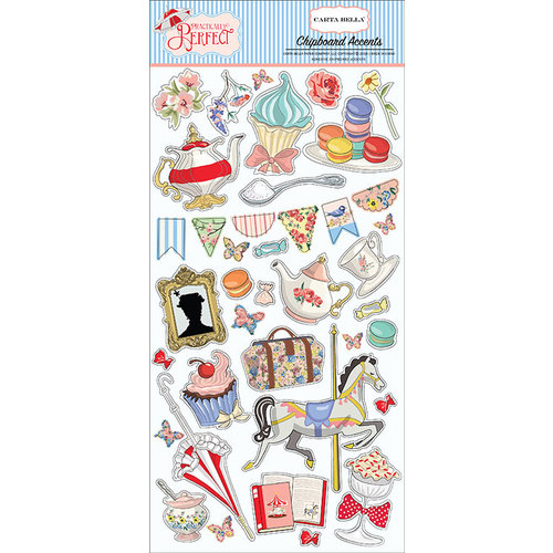 Carta Bella Paper - Practically Perfect Collection - Chipboard Stickers - Accents